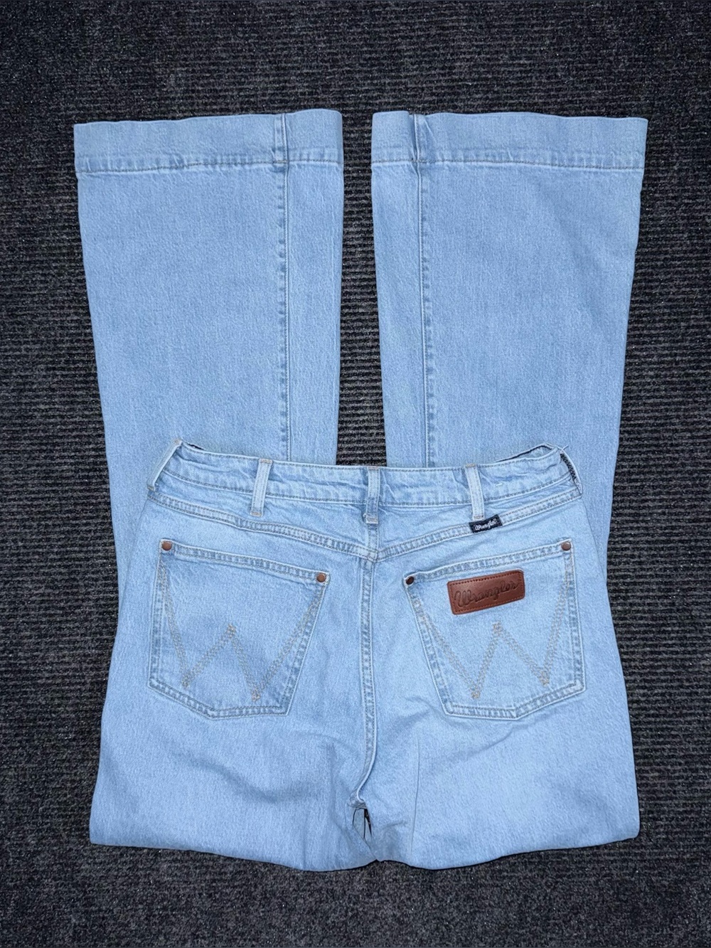 Wrangler Retro High Rise Trouser Bootcut Jeans Light Wash Womens 31 x 34 Western
